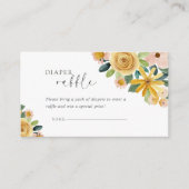 Baby in Bloom Yellow Floral Diaper Informatiekaartje (Voorkant)