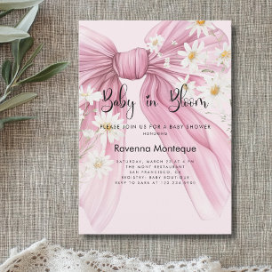 Baby in Bloom Zachte Blos Bloemenboog Baby Shower  Kaart