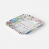 Baby in Bloom Zachte Wildbloemen Neutraal Baby sho Papieren Bordje (Gebogen)