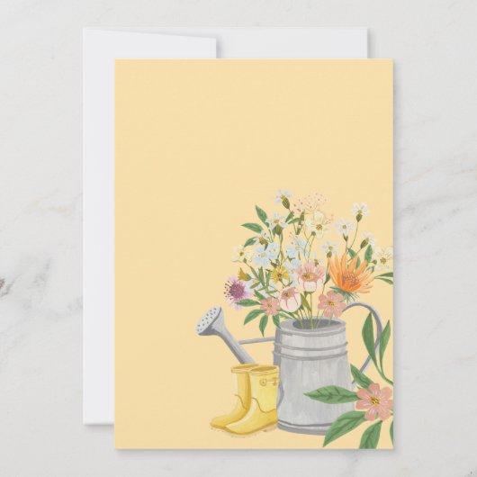 Baby in Bloom Zomer Bloemen Tuin Bingo Game Kaart (Achterkant)