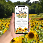 Baby in Bloom Zonnebloemenschuur Rustiek Baby show Kaart