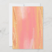 Baby in bloomvlinder, perziken en roze bloemen kaart (Achterkant)