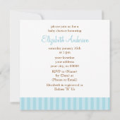 Baby in Blue Umbrella Baby shower Kaart (Achterkant)