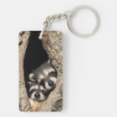 Baby in boomholte Procyon Sleutelhanger (achterkant)