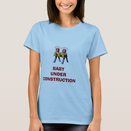 BABY IN CONSTRUCTIE T-SHIRT (Voorkant)