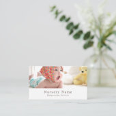 Baby in Cot, Babysitter, Daycare, Nursery Visitekaartje (Staand voorkant)