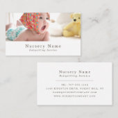 Baby in Cot, Babysitter, Daycare, Nursery Visitekaartje (Voorkant / Achterkant)