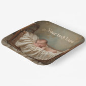 Baby in Cradle Papieren Bordje (Gebogen)