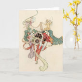 Baby in Cradle Princess  Fairy Tale Kaart (Gele Bloem)