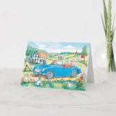 Baby in de Auto van MG Oldtimer - de kaart van het (Voorkant)