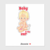 Baby in de autosnede sticker (Vel)