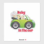 Baby in de autosnede sticker (Vel)