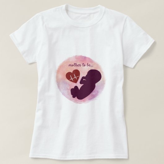 Baby in de baarmoeder te zijn T-shirt (Design voorkant)