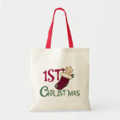 Baby in de Eerste Kerstkerst in Stocking Tote Bag (Voorkant)
