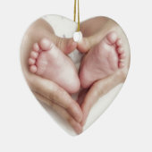 Baby in de handen van de moeder keramisch ornament (Rechts)