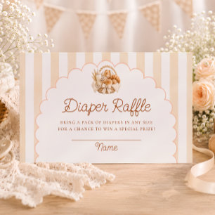 Baby in de Oven Baby Shower Luier Raffle Informatiekaartje