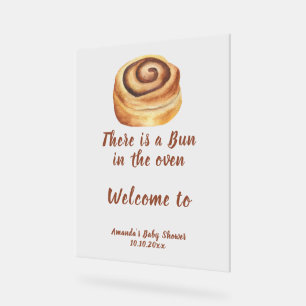 Baby in de oven Baby Shower Welkom Acryl Bord