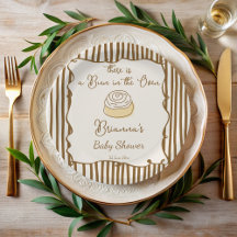 Baby in de oven bakken baby shower monogram