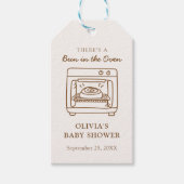 Baby in de Oven Favor Label Cadeaulabel (Voorkant)