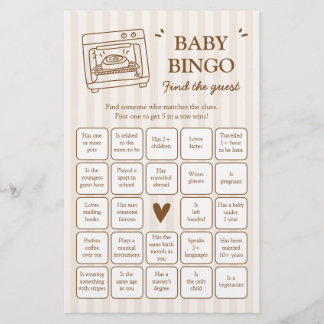 Baby in de Oven Vind de Gast Baby Bingo Spel