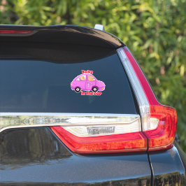 Baby in de roze snede sticker