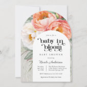 Baby in de Waterverf Bloom Floral Baby shower Kaart (Voorkant)
