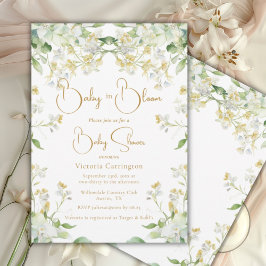 Baby in de Waterverf Bloom Floral Baby shower Kaart