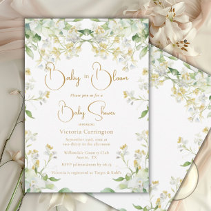 Baby in de Waterverf Bloom Floral Baby shower Kaart