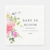Baby in de Waterverf Bloom Floral Baby shower Servet (Voorkant)
