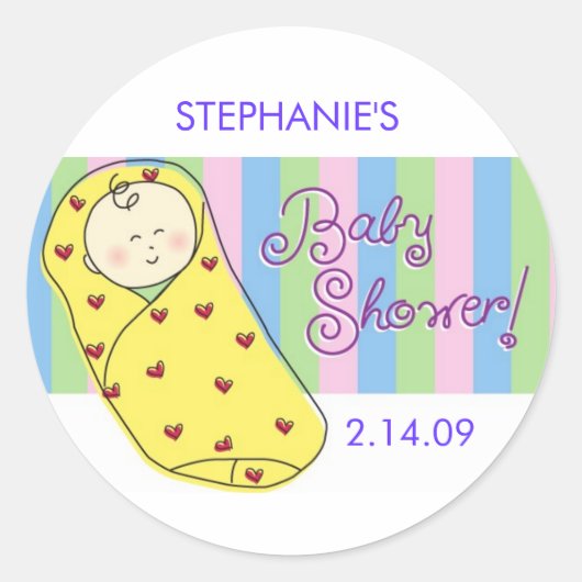 Baby in deken Stickers (Voorkant)