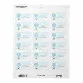Baby in een ballon etiket (Full Sheet)