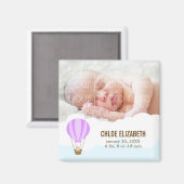 Baby in een ballonvaardige Baby Magneet (Voorkant / Achterkant)