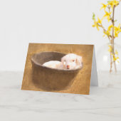 Baby in een emmer kaart (Gele Bloem)