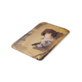 Baby in een kinderbedje tijdens een overstroming ( badmat (Gekanteld)