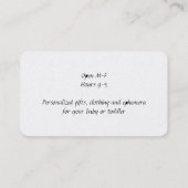 Baby in een kort gekleurd Kilt Visitekaartje (Achterkant)