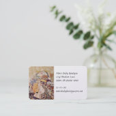 Baby in een kort gekleurd Kilt Visitekaartje (Staand voorkant)