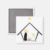 Baby in een Manger Magneet (Voorkant / Achterkant)