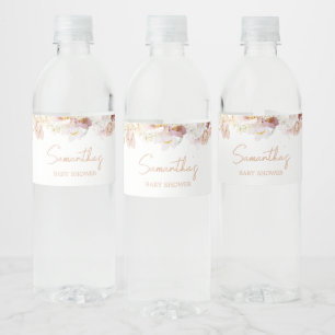 Baby in Florals Baby shower Waterfles Etiket