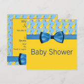 Baby in geel en blauw Baby shower Kaart (Voorkant / Achterkant)