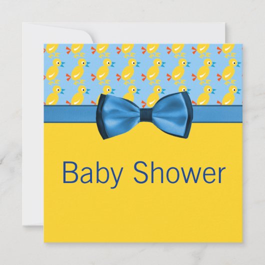 Baby in geel en blauw Baby shower Kaart (Voorkant)