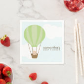 Baby in Groene Hete Luchtballon Baby shower Servetten (Insitu)