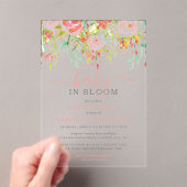 Baby in het Baby shower Bloom Acryl Uitnodigingen (Insitu (Draagbaar))