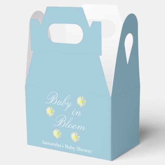 Baby in het Baby shower Bloom Bedankdoosjes (Geopend)