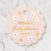 Baby in het Baby shower Bloom Bedankjes Labels (Voorkant)