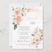 Baby in het Baby shower Bloom Bedankt voor je kaar (Voorkant)