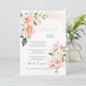 Baby in het Baby shower Bloom Bedankt voor je kaar (Staand voorkant)