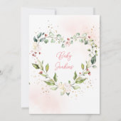 Baby in het Baby shower Bloom Bedankt voor je kaar (Achterkant)