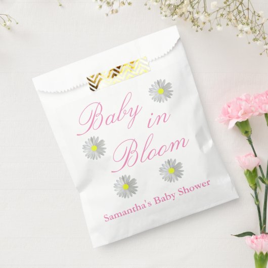 Baby in het Baby shower Bloom Bedankzakje (Gezegeld)