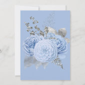 Baby in het Baby shower Bloom Dusty Blue Peony Kaart (Achterkant)