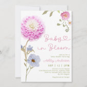 Baby in het Baby shower Bloom Garden Kaart (Voorkant)